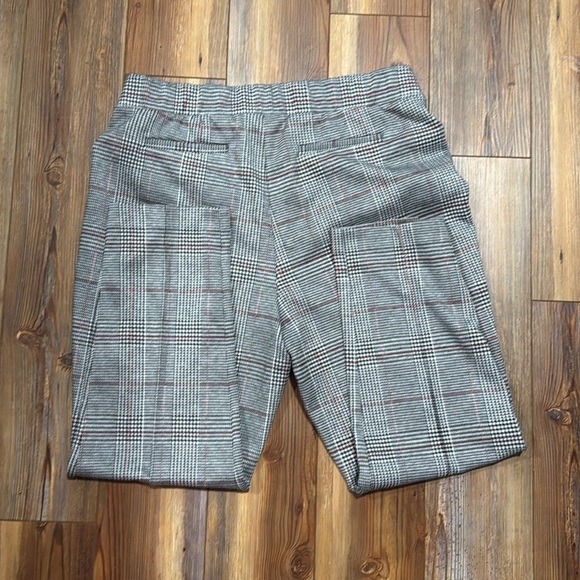 Croft and Barrow Straight Leg Plaid Pleated Elastic Waist Trouser Pant Size L - Picture 3 of 5